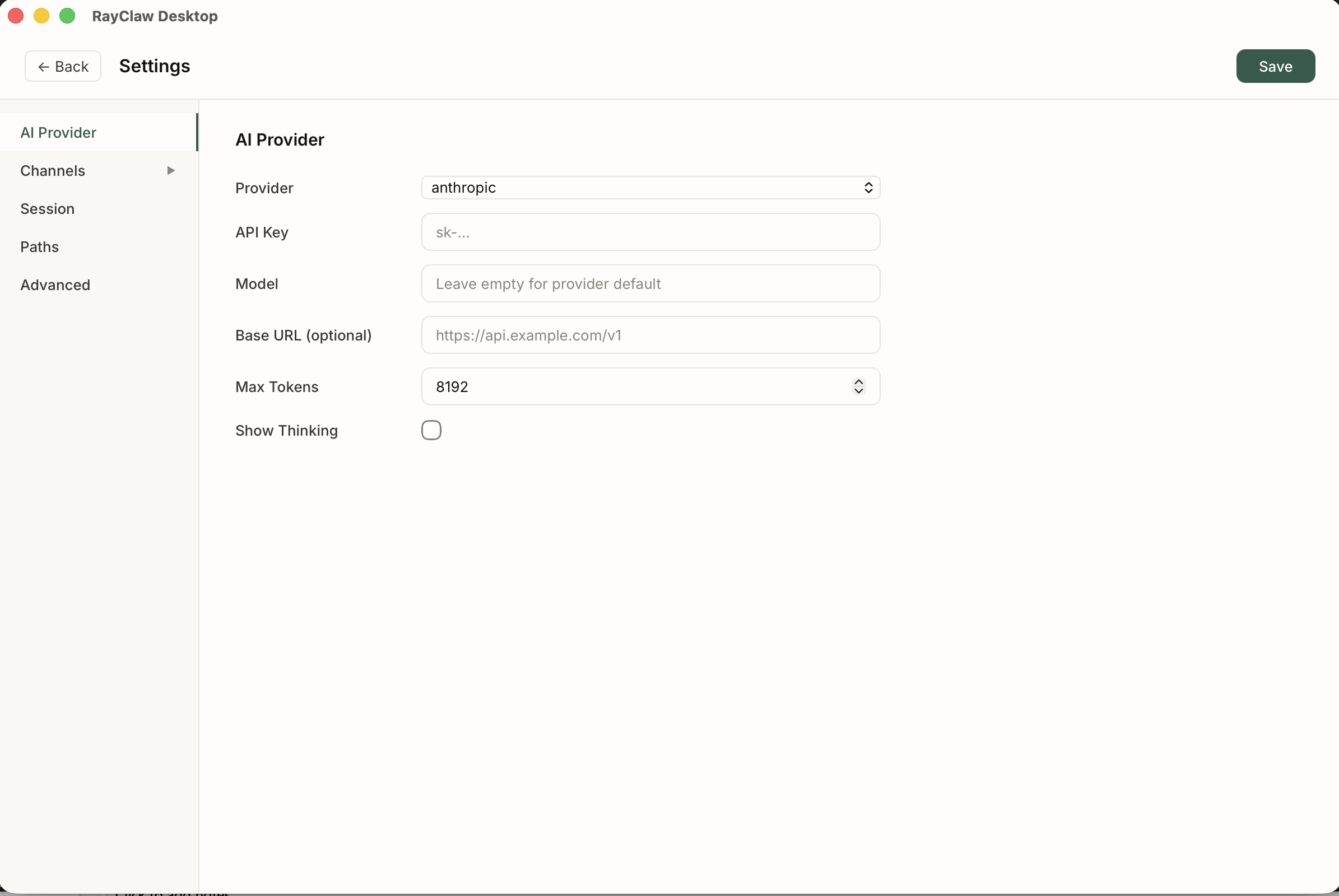 AI Provider Settings
